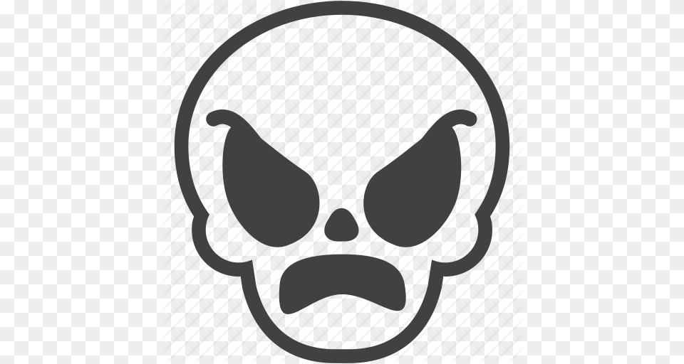 Angry Emotion Face Mad Mood Rage Skull Icon, Stencil, Accessories, Glasses, Sunglasses Free Transparent Png