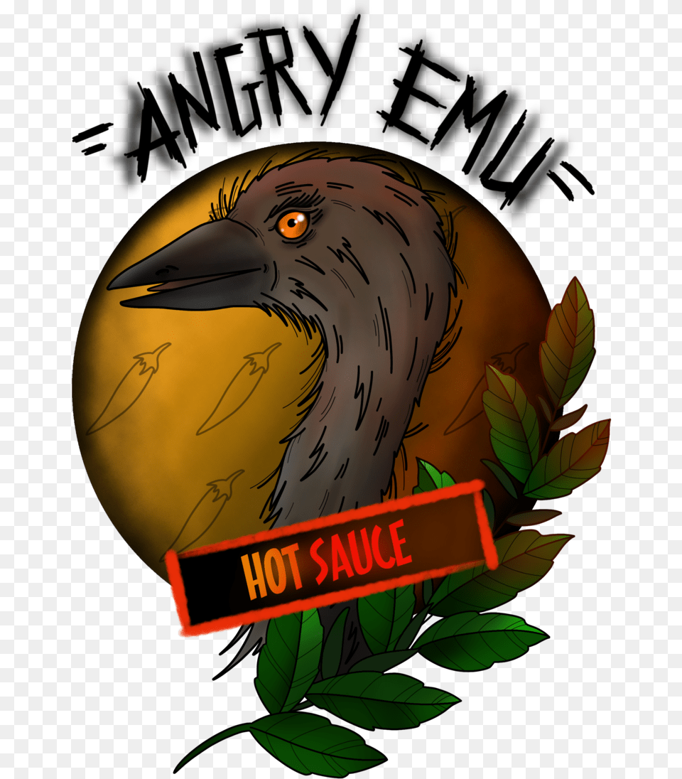 Angry Emus Hot Sauce, Animal, Beak, Bird, Blackbird Png