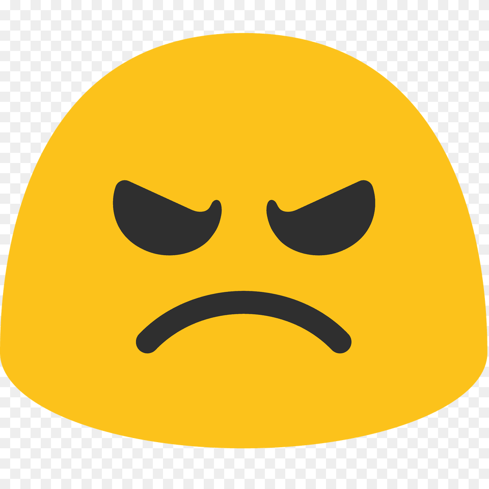 Angry Face Emoji Clipart, Cap, Clothing, Hat, Swimwear Png Image