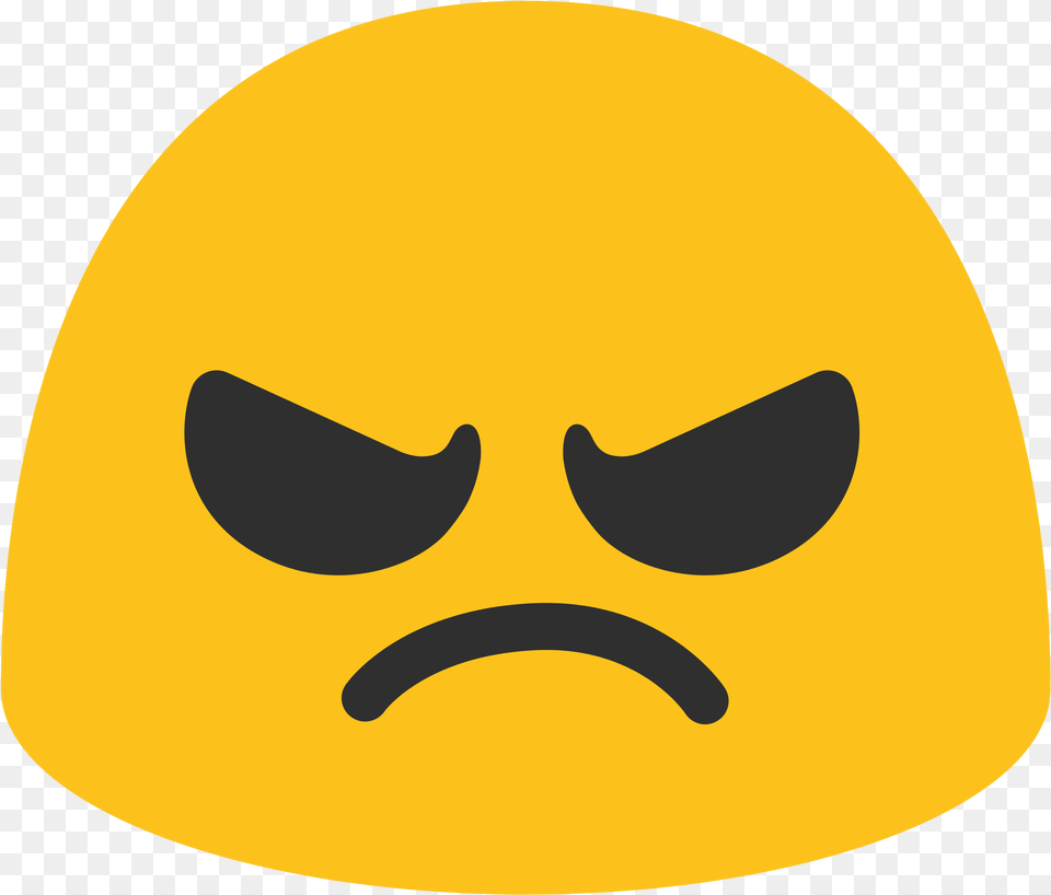 Angry Face Emoji Google Mad Face, Clothing, Hat, Cap, Swimwear Png Image