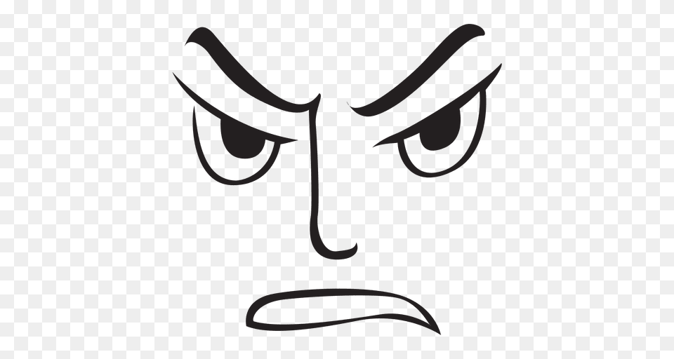 Angry Face Emoticon, Art Png