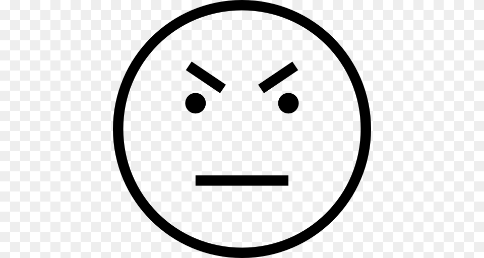 Angry Face Emoticon Outline, Stencil, Symbol, Clothing, Hardhat Free Png Download