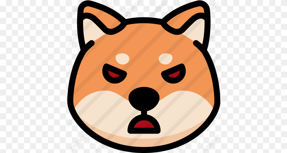 Angry Face Free Animals Icons Shocked Dog Emoji, Snout, Plush, Toy Png Image