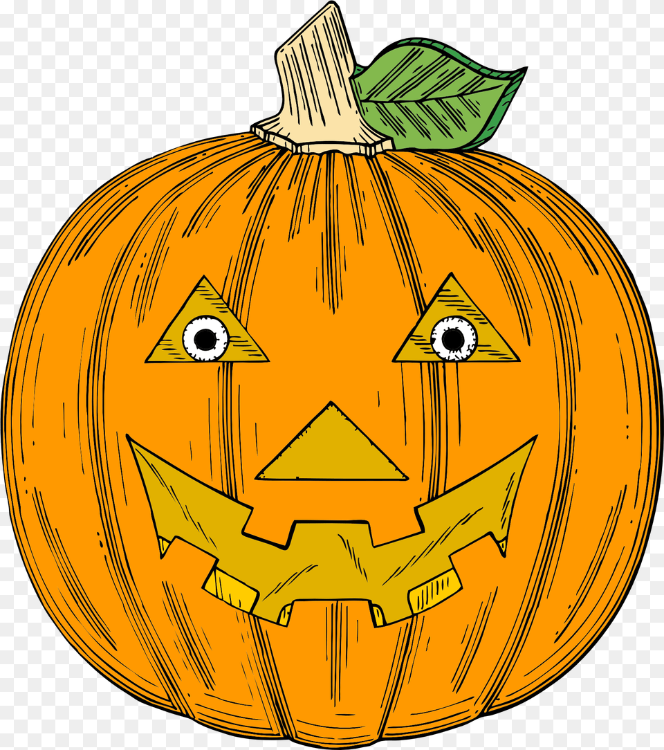 Angry Face Halloween Illustration Free Halloween Clip Art, Food, Plant, Produce, Pumpkin Png Image