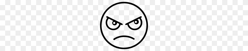 Angry Face Icons Noun Project, Gray Free Png