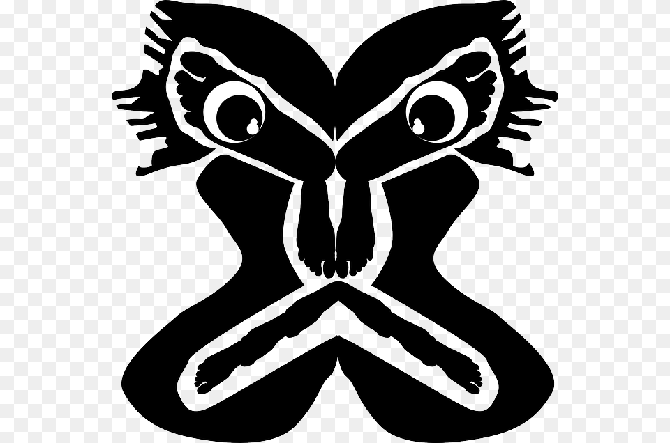 Angry Face Mask Eyes Clip Art, Stencil, Emblem, Symbol, Animal Free Transparent Png