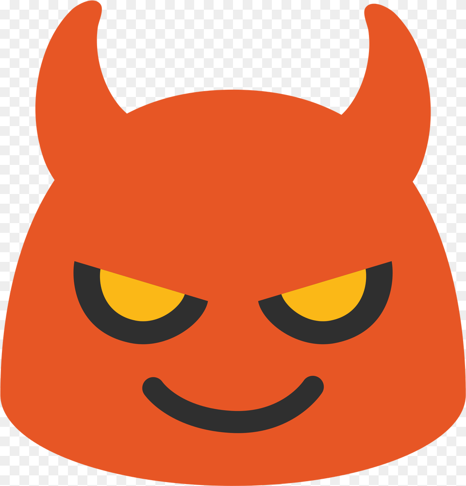 Angry Face With Horns Emoji Clipart Android Devil Emoji, Animal, Cat, Mammal, Pet Free Png