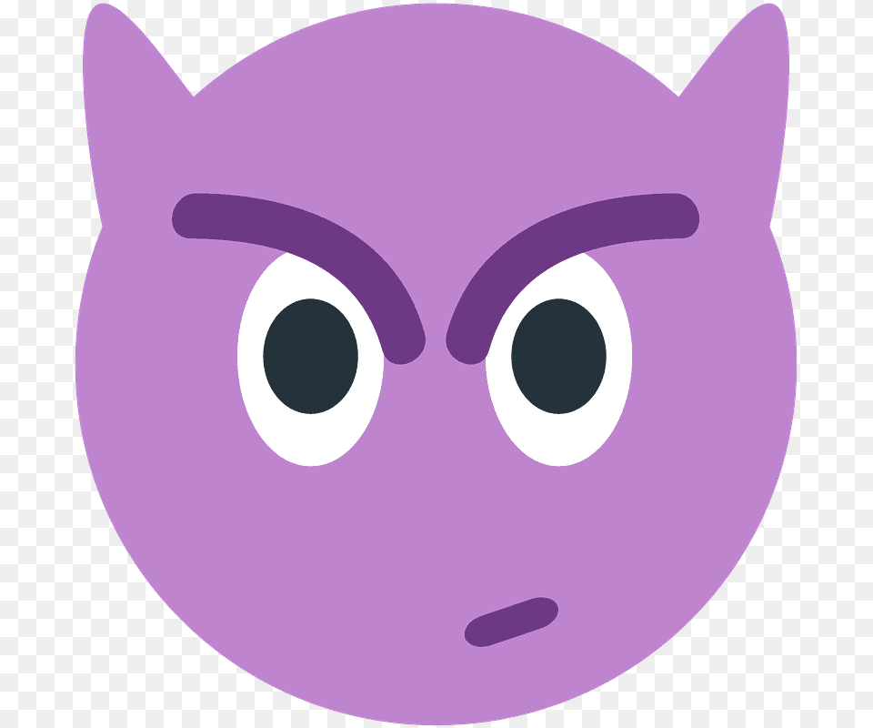 Angry Face With Horns Emoji Clipart Cartoon, Purple Free Transparent Png
