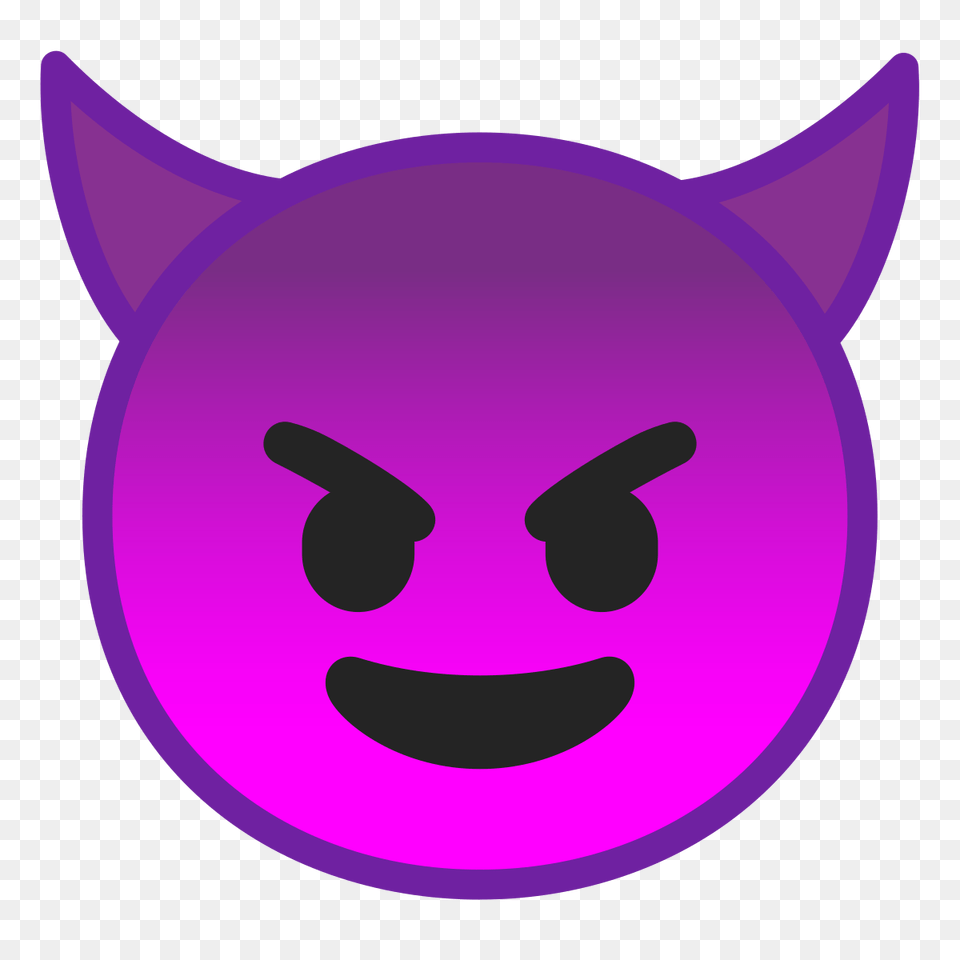 Angry Face With Horns Emoji Meaning, Purple, Animal, Fish, Sea Life Png