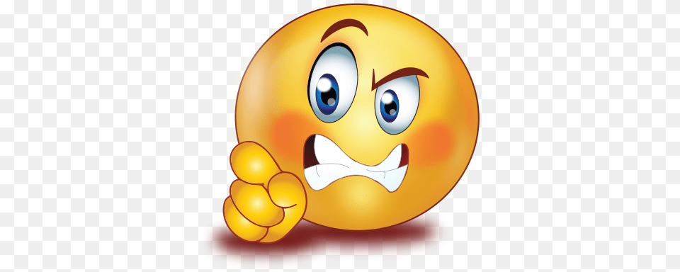 Angry Face With Pointing Finger Emoji Emoji Angry, Clothing, Hardhat, Helmet Free Png Download