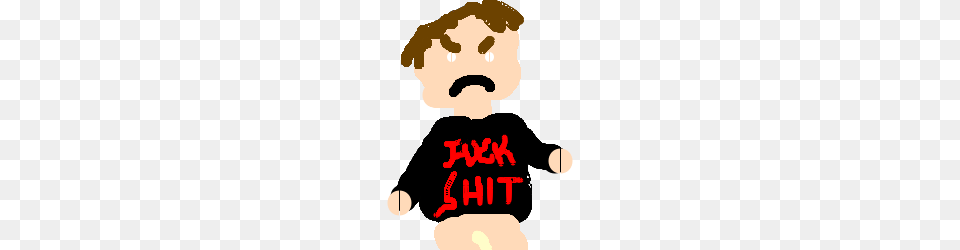 Angry Fat Guy Wears Nothing But Explicit T Shirt Drawing, Baby, Person, Face, Head Free Transparent Png