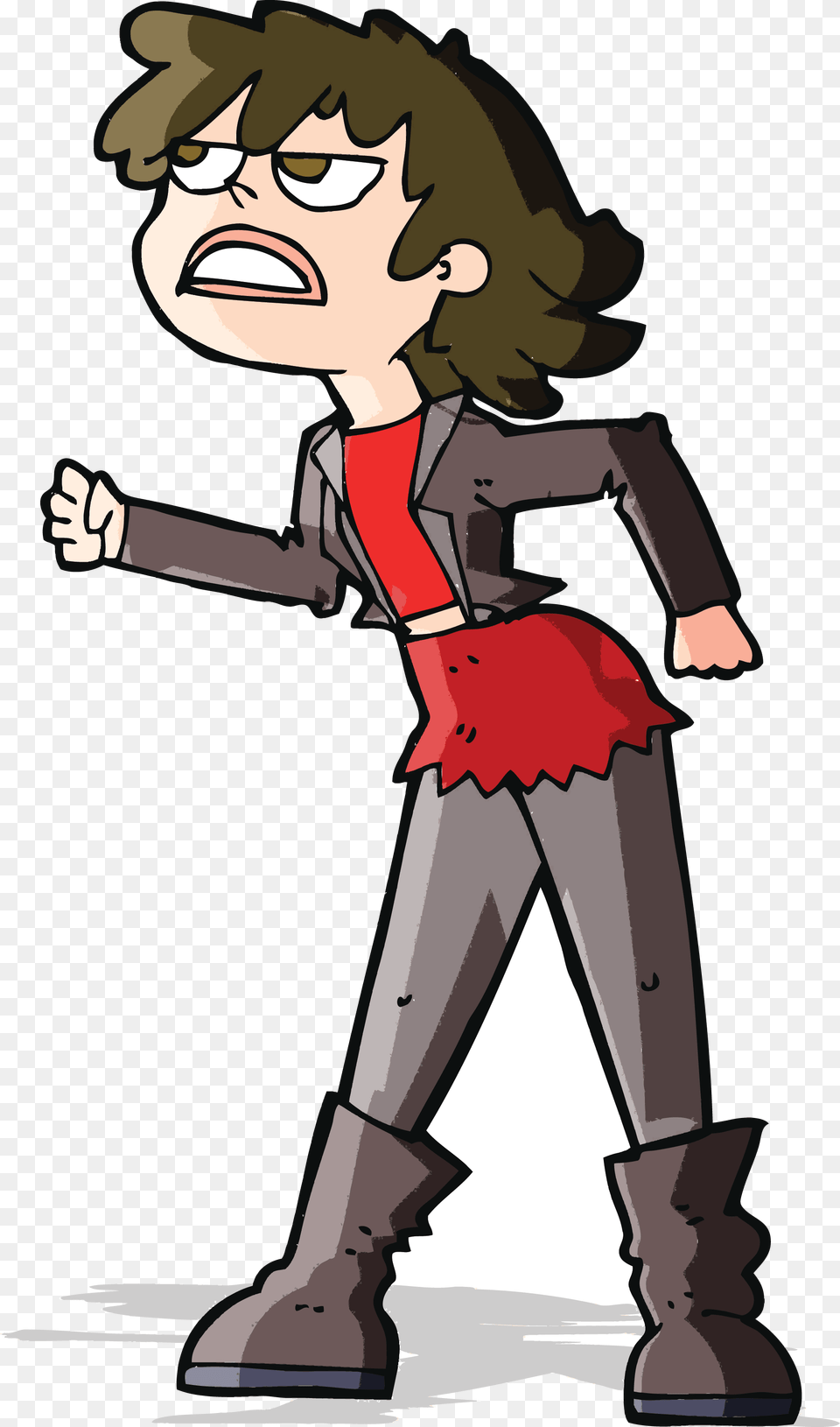 Angry Girl Cartoon, Book, Comics, Publication, Person Free Png