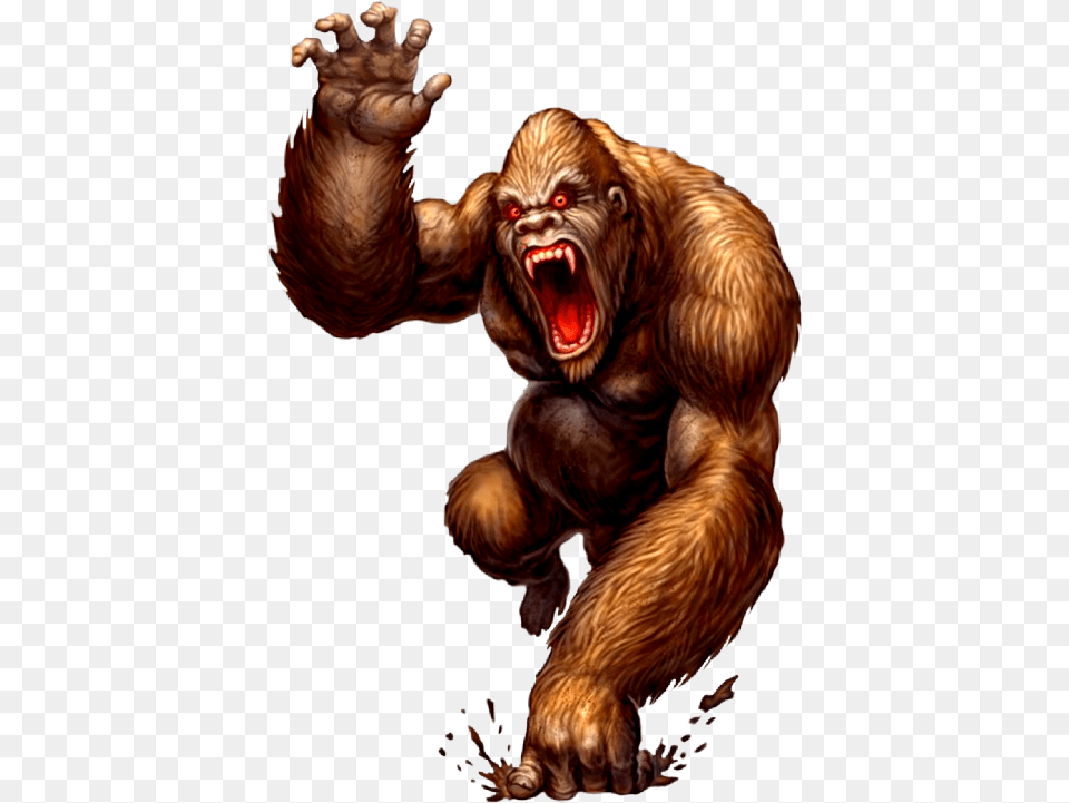 Angry Gorilla Dampd 5e Giant Ape, Animal, Mammal, Wildlife, Monkey Png Image