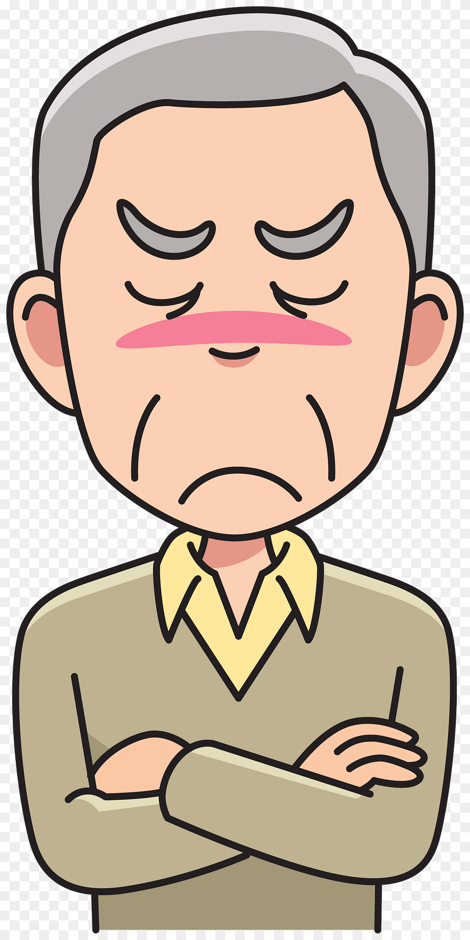Angry Grandpa Clipart, Baby, Person, Reading, Face Png
