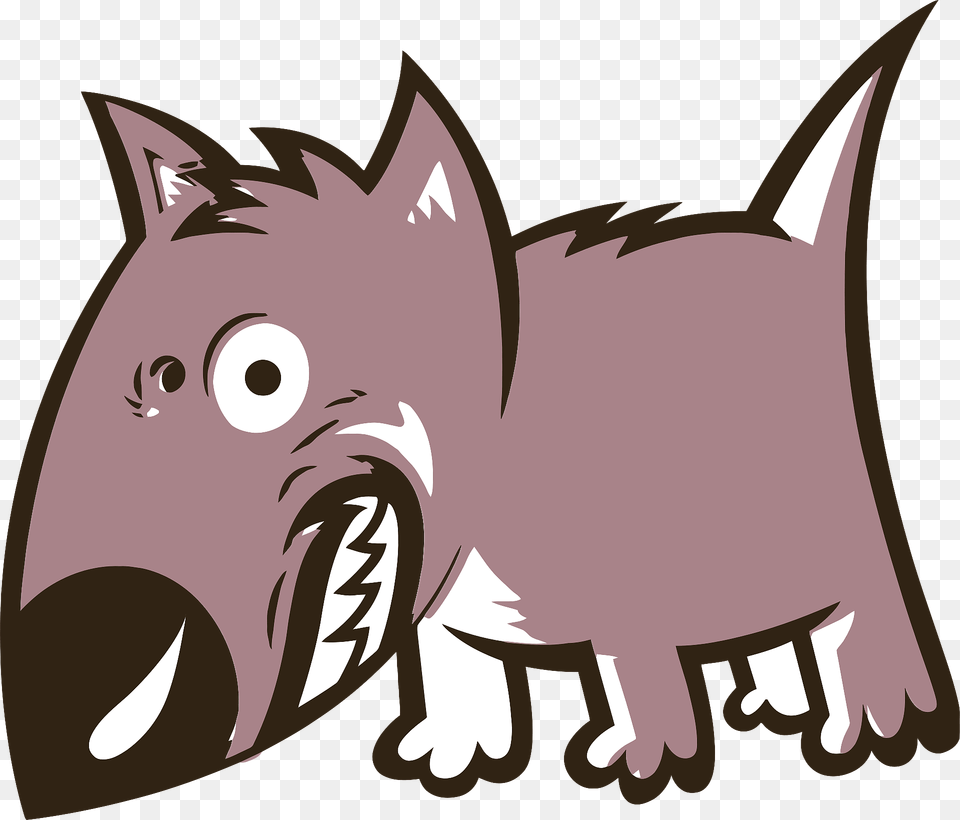 Angry Growling Cartoon Dog Clipart, Animal, Fish, Sea Life, Shark Free Png