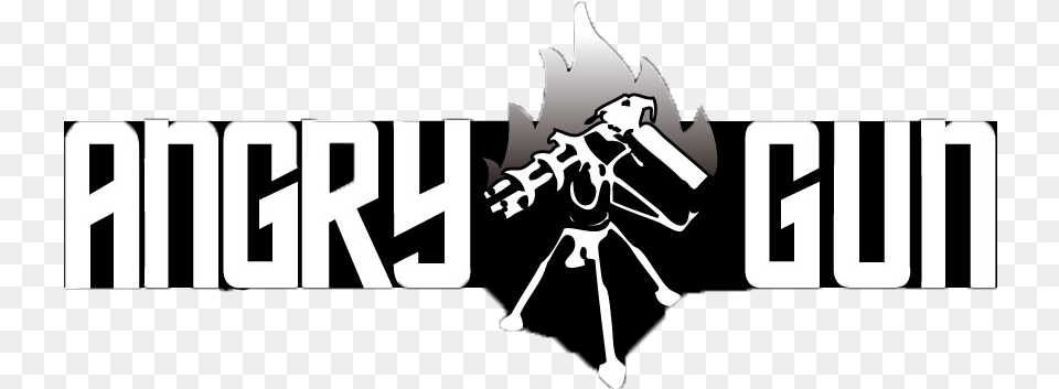 Angry Gun Logo, Stencil, People, Person, Scoreboard Free Png Download