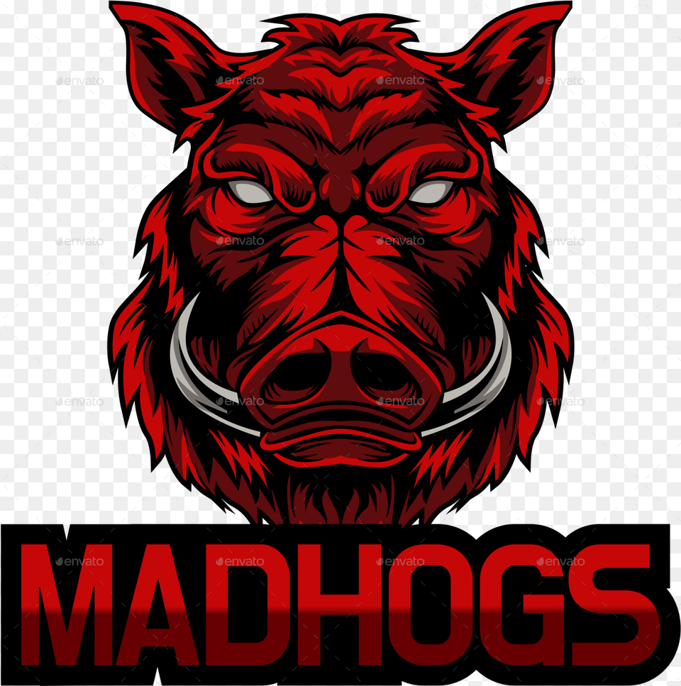 Angry Hog Logo For E Hog Logo, Advertisement, Poster, Snout, Person Free Png Download
