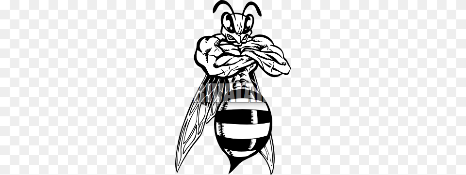 Angry Hornet Clipart Clip Art, Stencil, Animal, Publication, Invertebrate Free Transparent Png