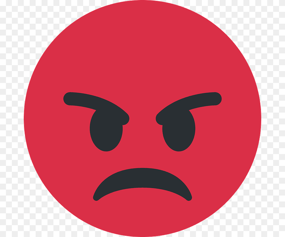 Angry Icon Of Flat Style Available In Svg Eps Ai Angry Emoji, Head, Person, Disk Free Transparent Png