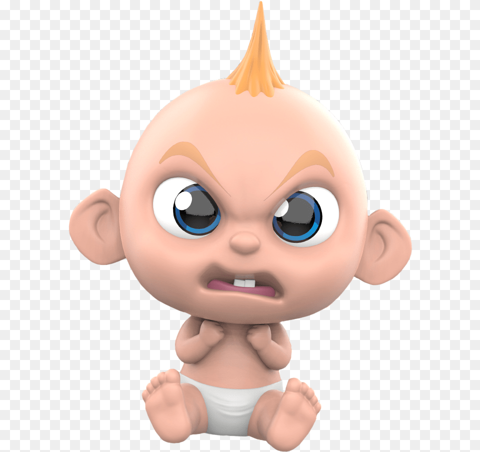 Angry Jack Jack Baby From Incredibles Mad, Doll, Toy Free Png