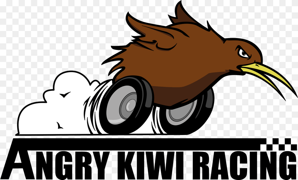 Angry Kiwi Bird Cartoon, Animal, Beak, Machine, Wheel Png