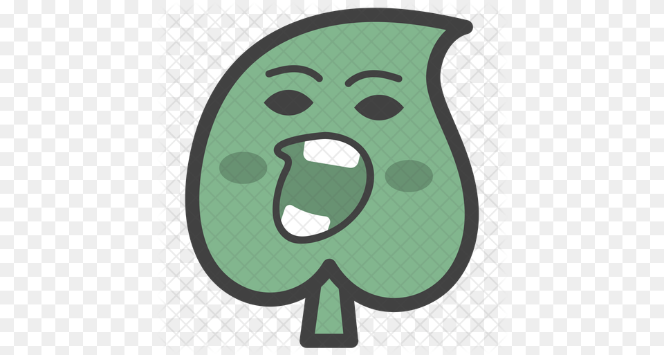 Angry Leaf Emoji Icon Of Colored Happy, Blackboard Free Png Download