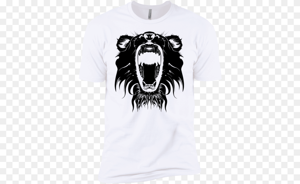 Angry Lion T Shirt, T-shirt, Clothing, Animal, Mammal Png