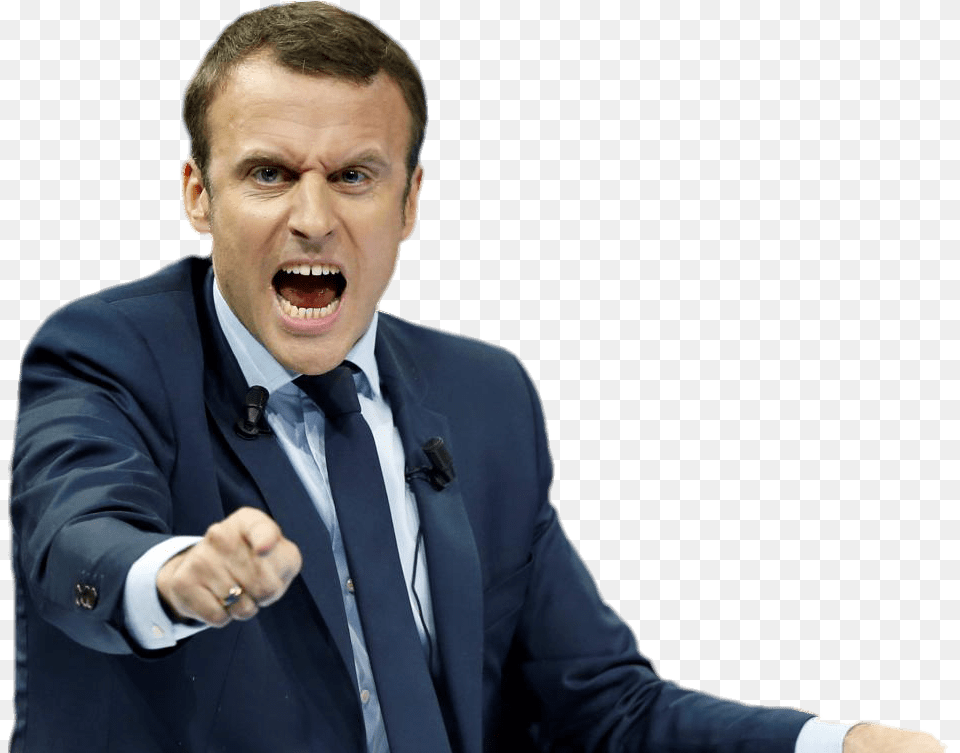 Angry Man Download Emmanuel Macron, Accessories, Shouting, Person, Head Png