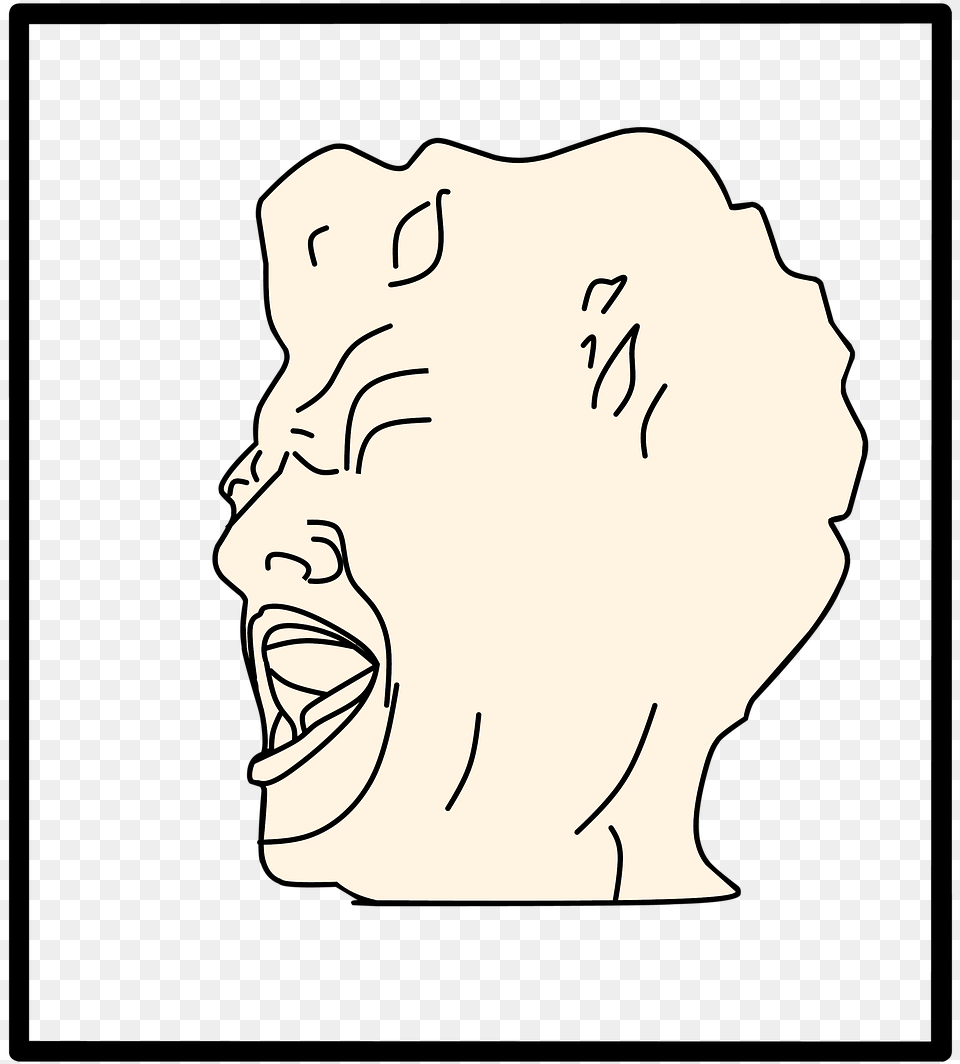 Angry Man Out Of Control Picture, Face, Head, Person, Stencil Png Image