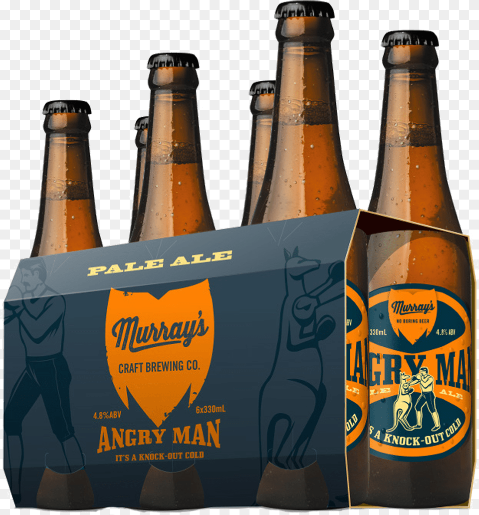Angry Man Pale Ale 330ml Murrays Angry Man Pale Ale, Alcohol, Beer, Beer Bottle, Beverage Free Transparent Png