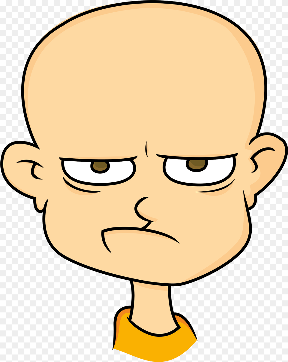 Angry Man Transparent Clipart Man Without Hair Cartoon, Baby, Person, Face, Head Png Image