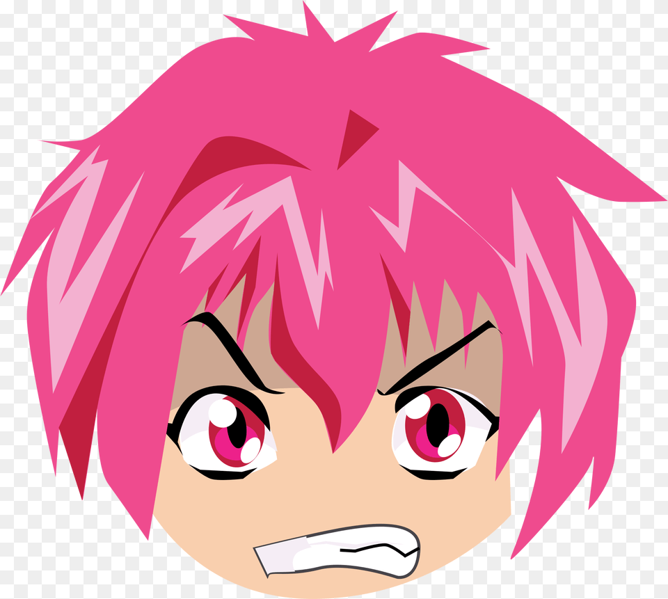 Angry Manga Face Icons, Book, Comics, Publication, Baby Png
