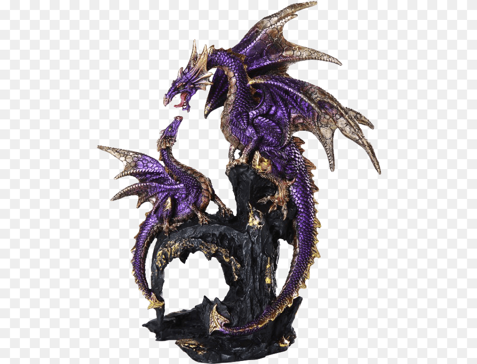 Angry Mother Dragon Statue Purple Dragons, Animal, Dinosaur, Reptile Png