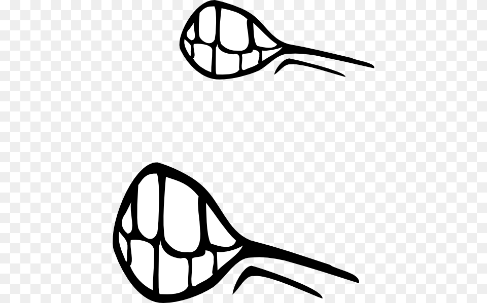 Angry Mouth Clip Art, Cutlery, Spoon, Stencil Png