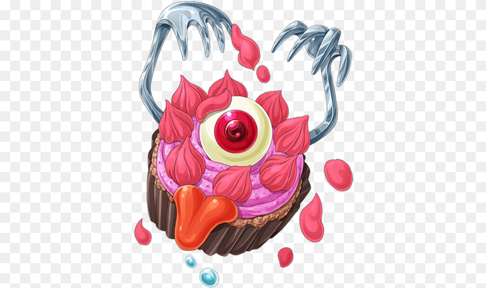 Angry Muffin Of Fire Portable Network Graphics, Icing, Food, Dessert, Cupcake Free Transparent Png