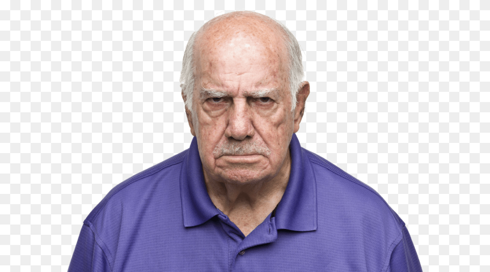 Angry Old Man, Adult, Portrait, Photography, Person Png Image