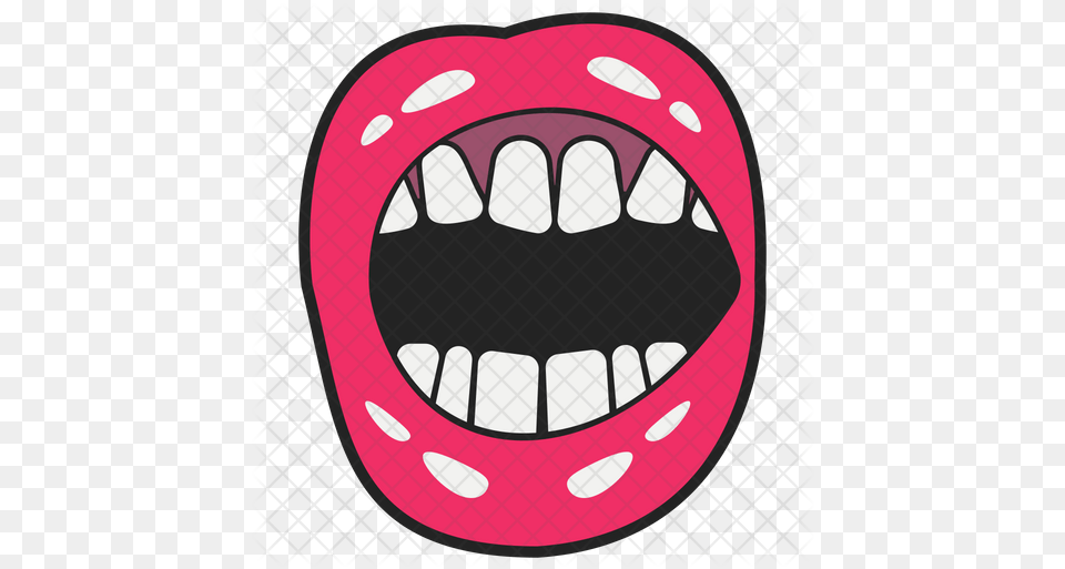 Angry Open Mouth Icon Of Colored Clip Art, Body Part, Person, Teeth Png Image
