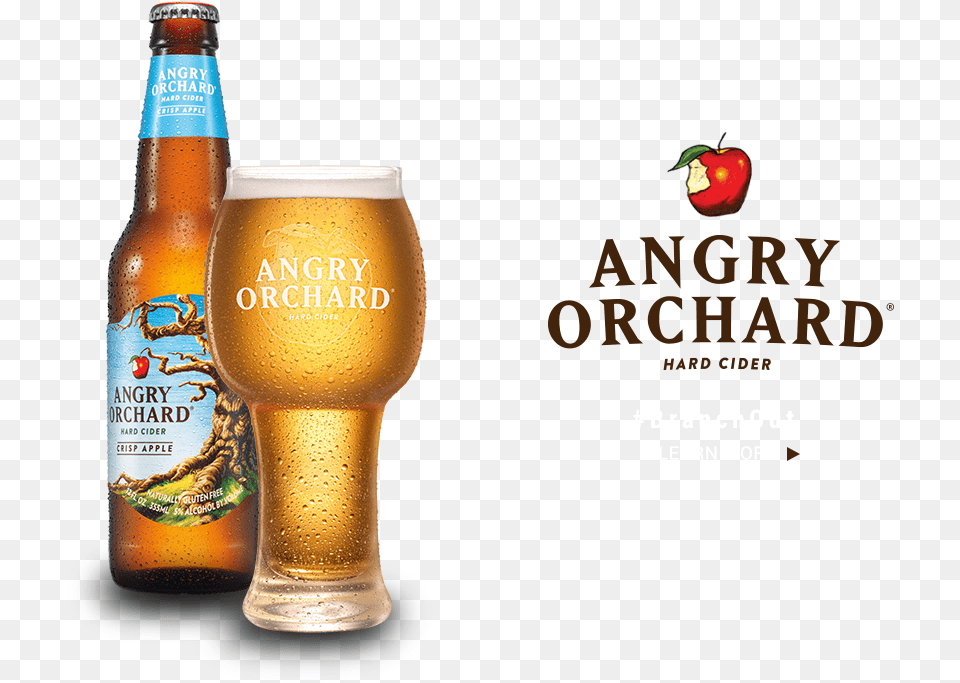 Angry Orchard Treehouse Masters Logo, Alcohol, Beer, Beverage, Glass Png