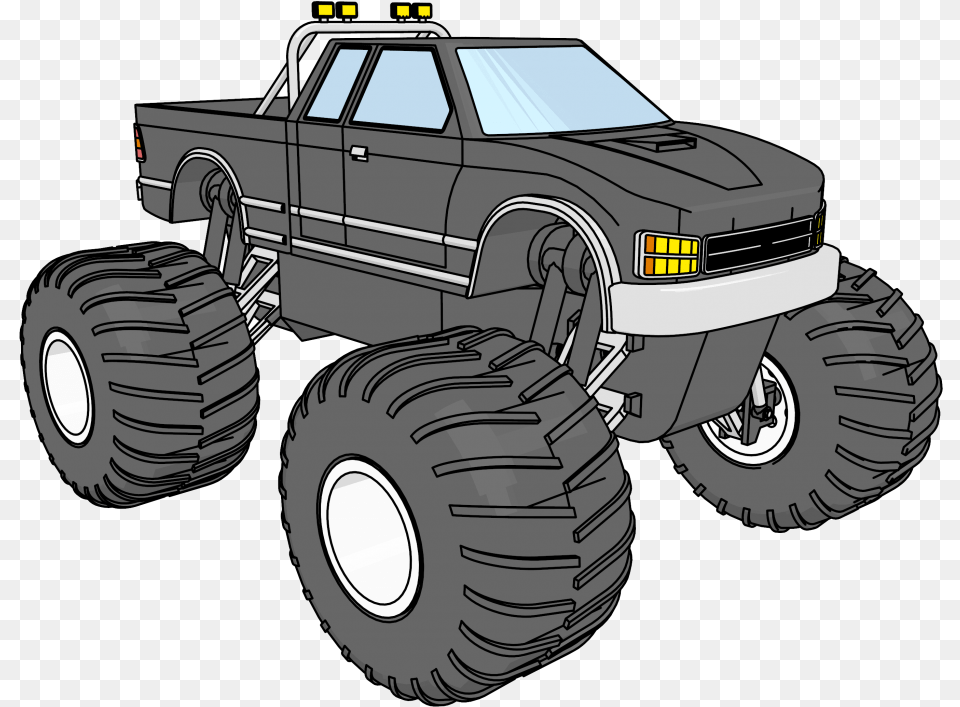 Angry Perfect Monster Truck Clipart U2013 Clipartlycom Monster Truck, Wheel, Machine, Tire, Vehicle Png