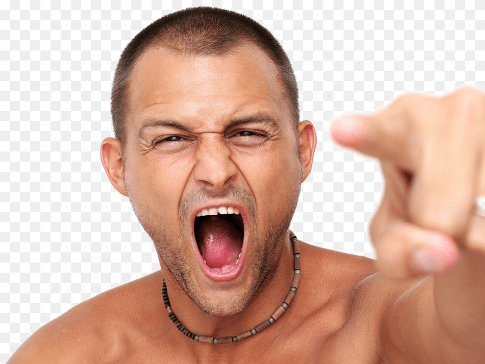 Angry Person, Shouting, Adult, Face, Head Png Image