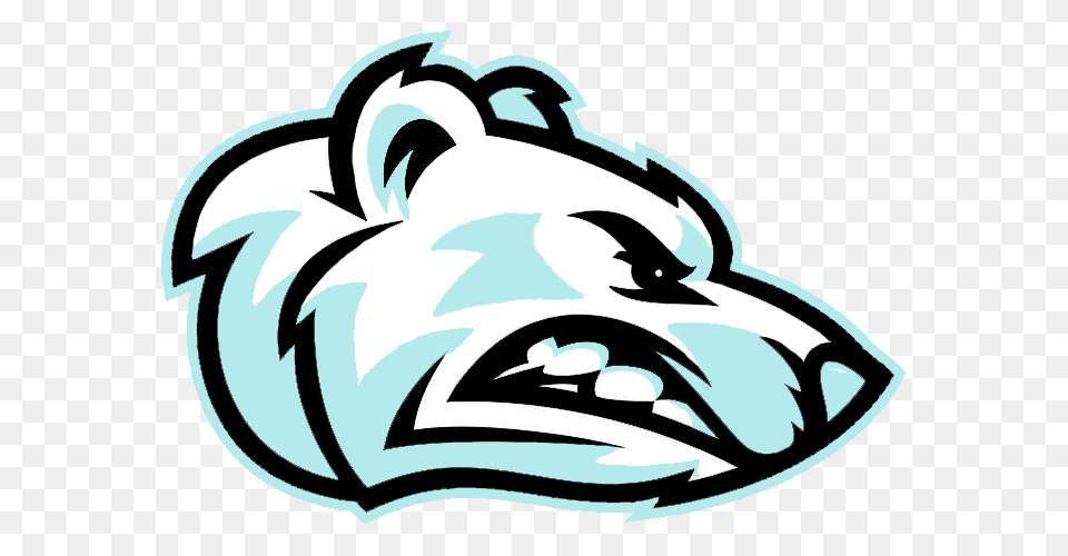 Angry Polar Bear Logo White Bear Lake High School Mascot, Stencil, Device, Grass, Lawn Free Png