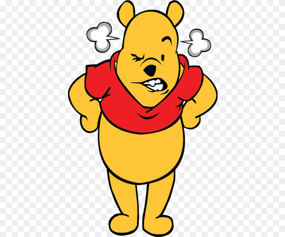 Angry Pooh By Johnreillymar Winnie The Pooh Clipart Clip Art Poo Bear, Baby, Person, Face, Head Png