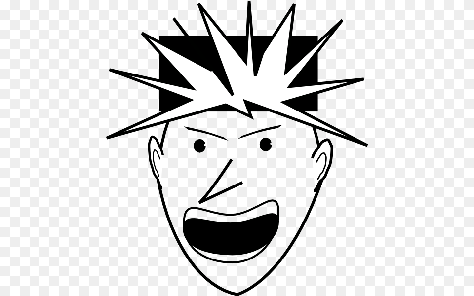 Angry Punk Clip Art, Stencil, Face, Head, Person Free Png