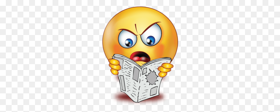 Angry Reading Newspaper Emoji, Person Free Transparent Png