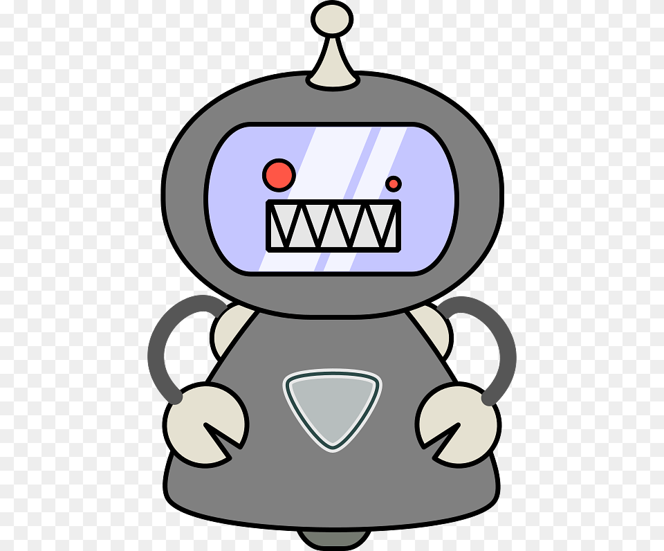 Angry Robot, Sticker, Device, Grass, Lawn Free Png Download