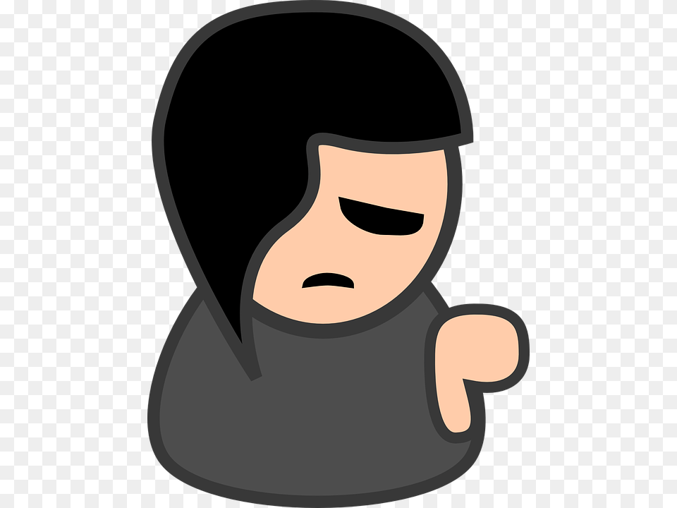 Angry Sad Clipart Explore Pictures, Clothing, Hood, People, Person Png Image