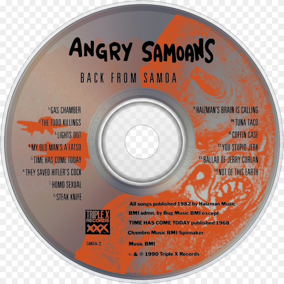 Angry Samoans Music Fanart Fanart Cd, Disk, Dvd Free Png Download