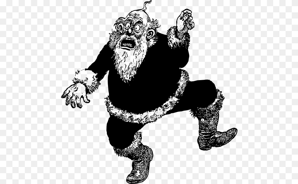 Angry Santa Art, Animal, Ape, Mammal, Wildlife Free Transparent Png