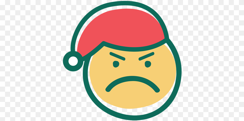 Angry Santa Claus Hat Face Emoticon 33 Transparent Angry Emotion Cartoon, Animal, Beak, Bird, Clothing Png Image