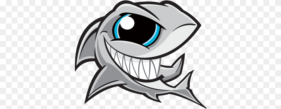 Angry Shark Smile Cartoon Shark Big Eyes, Animal, Fish, Sea Life Free Png